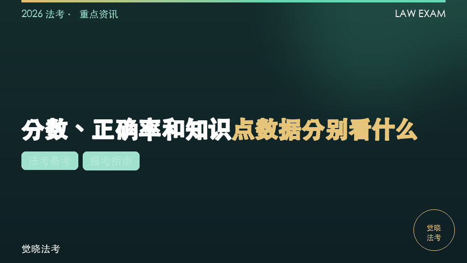 法考模考后怎么复盘：分数、正确率和知识点数据分别看什么